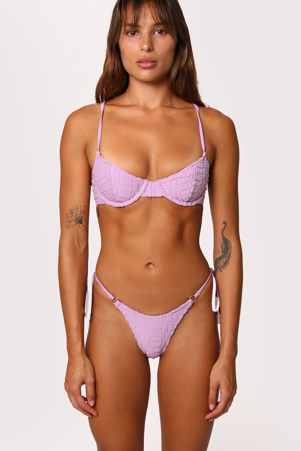 Debbie Top - Lilac Towelling