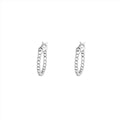 Willow Beaded Hoop - Silver