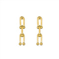 Riot Chunky U Link Studs - Gold