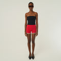 Pin Stripe Shorts - Red