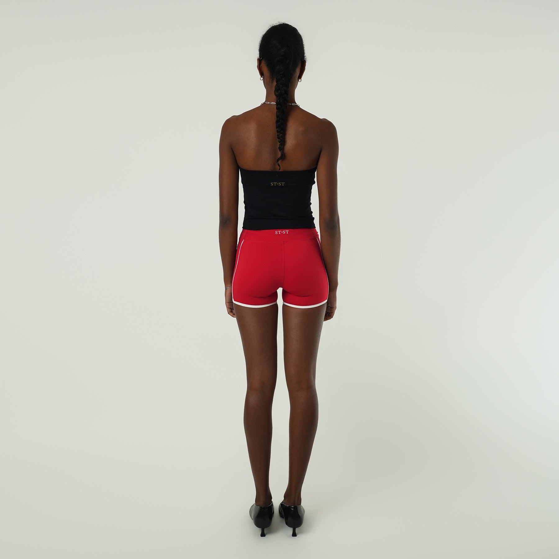 Pin Stripe Shorts - Red