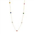 Serenade Necklace with Crystal Zircons - Gold