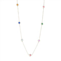 Serenade Necklace with Crystal Zircons - Silver