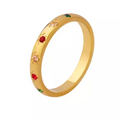 Band with Zircon Stones - Gold