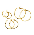 Beaded Plain Hoops -
