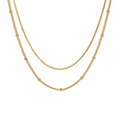 Sienna Double Ball Chain Necklace - Gold