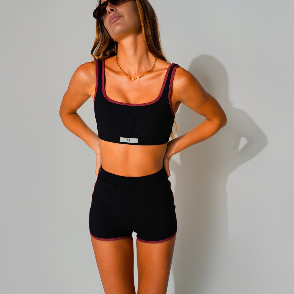 St.St Adalita Eco Ath-Leisure Top- Black
