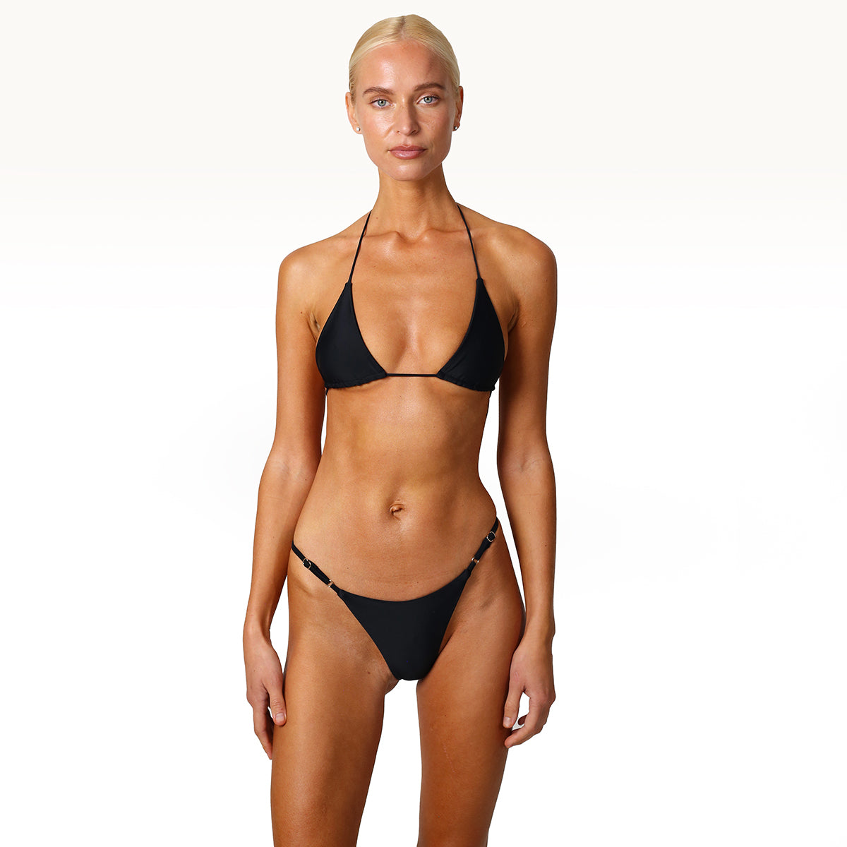 St.St Signature Eco Thong Bikini Bottom - Black