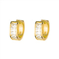 Jasmine Zircon Crystal Huggie - Gold