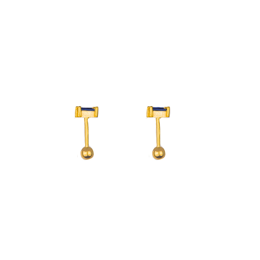 Emma Zircon Studs - Gold