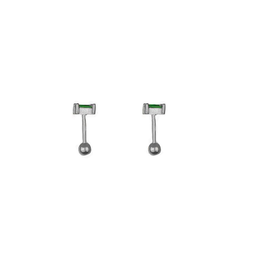 Emma Zircon Studs - Silver