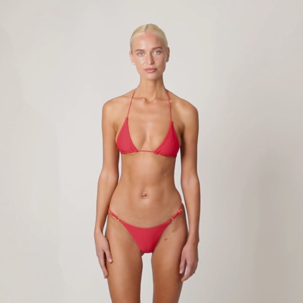 St.St Signature Eco Thong Bikini Bottom - Red