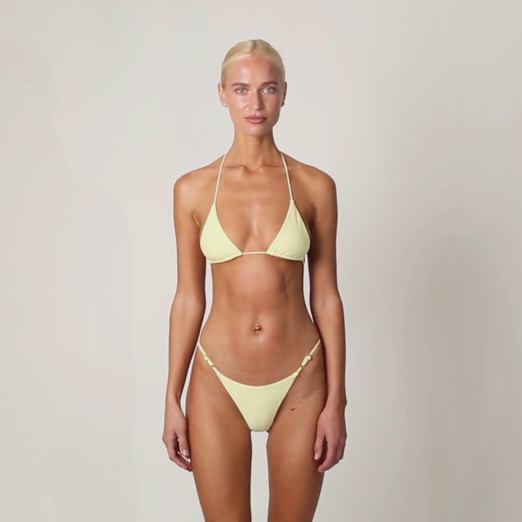 St.St Signature Eco Thong Bikini Bottom - Limoncello