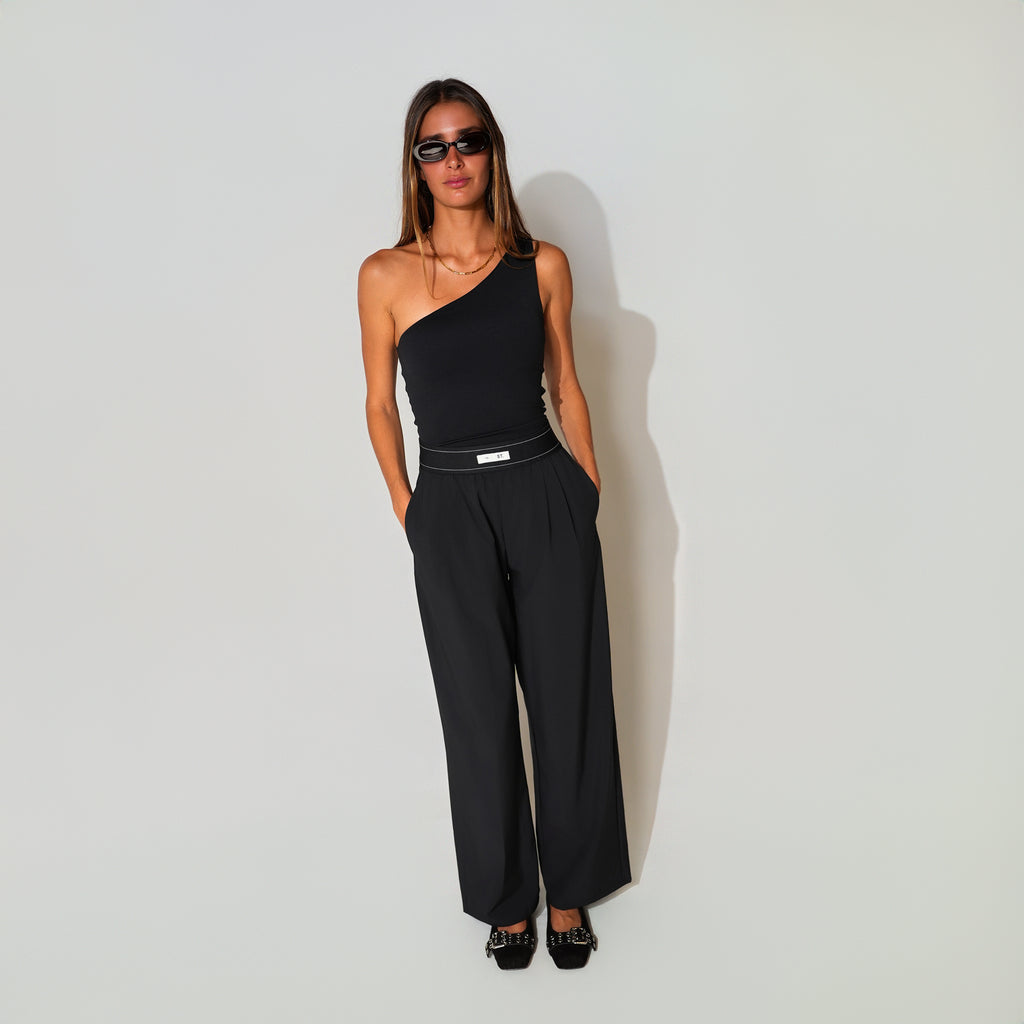 Waistband Trousers - Black