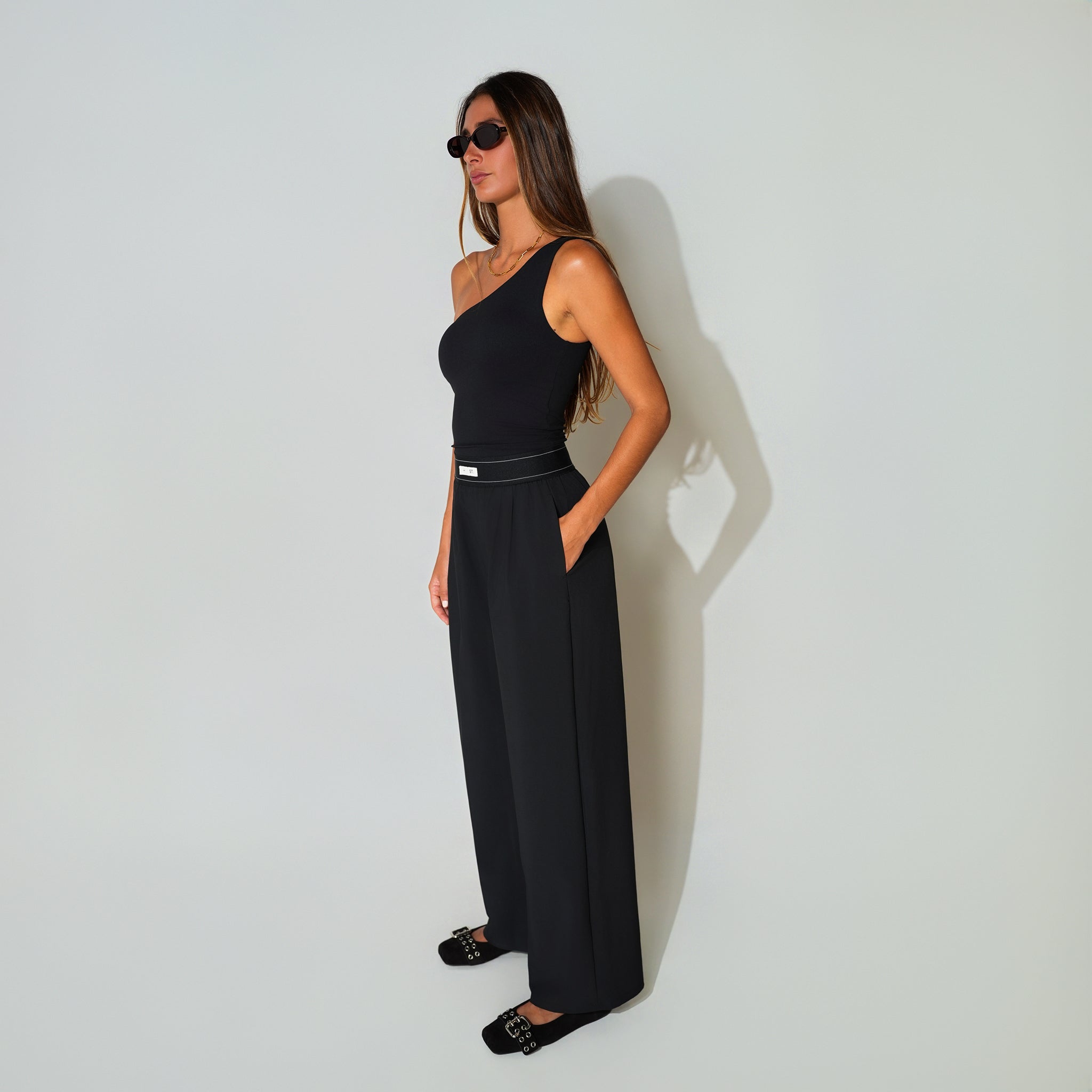 Waistband Trousers - Black